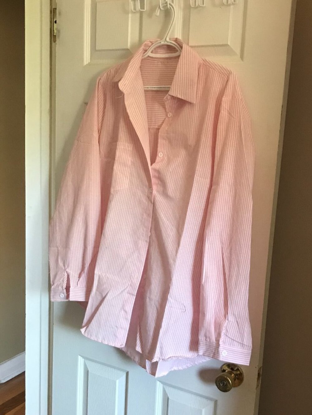Pink Pinstripe Blouse NEW Plus Size 4-5X